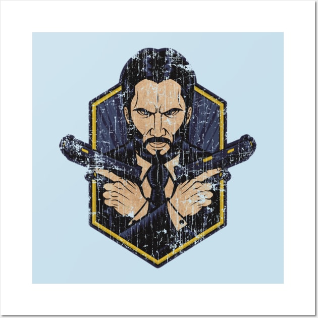 John Wick Cute Vintage Look Fanart Wall Art by We Only Do One Take